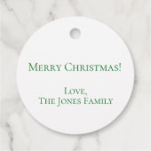 Monogram Pink Christmas Wreath Gift Tag Geschenkanhänger (Rückseite)