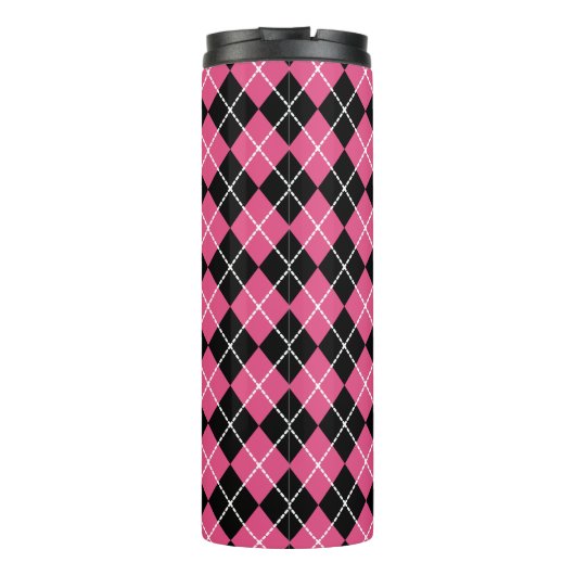 Monogram Pink Coffee Tumbler Thermosbecher (Rückseite)