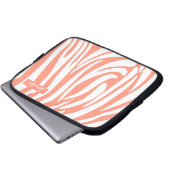 Monogram Pink Corp Striped Zebra Muster Trendy Laptopschutzhülle (Vorne Knopf)
