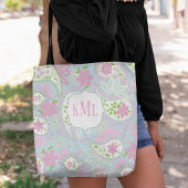 Monogram Pink Custom Stylish Paisley Tasche