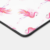 Monogram Pink Flamingo Niedlich Schreibtischunterlage (Ecke)