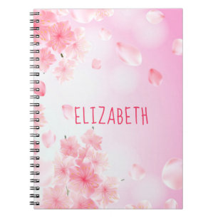 Monogram Pink Floral Feminine Journal-Notebook Notizblock