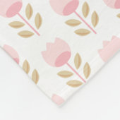 Monogram Pink Floral Pattern Baby Girl Kinderzimme Fleecedecke (Ecke)