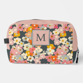 Monogram Pink Florals erste Waschbeutel