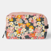 Monogram Pink Florals erste Waschbeutel (Rückseite)