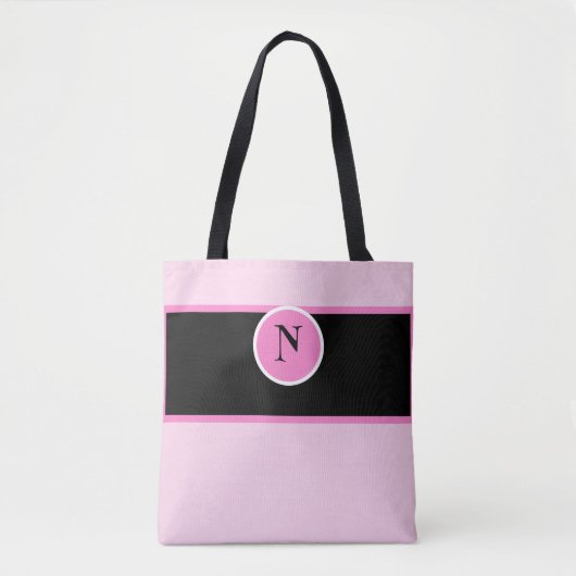 Monogram Pink Girl Hübsch Custom Tasche (Vorderseite)