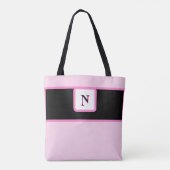 Monogram Pink Girl Hübsch Custom Tasche (Rückseite)