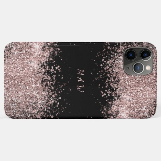 Monogram Pink Glam Case-Mate iPhone Hülle (Rückseite (Horizontal))