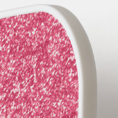 Monogram Pink Glitzer Gray Sparkle Trendy Glam Pickleball Schläger (Linke Seite)