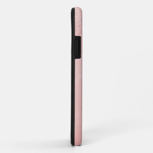 Monogram Pink Glitzer Tropfens Glam Case-Mate iPhone Hülle (Hinten/Rechts)