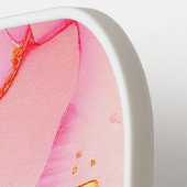 Monogram Pink Gold Abstrakt Pickleball Schläger (Linke Seite)