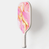 Monogram Pink Gold Abstrakt Pickleball Schläger (Links)