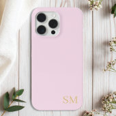Monogram Pink Gold Minimalistische Initialen Case-Mate iPhone Hülle