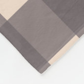 Monogram Pink Gray Gingham Pattern Fleecedecke (Ecke)