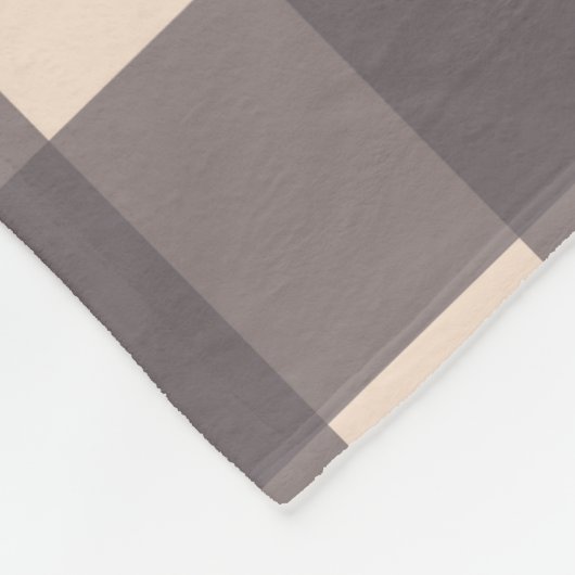 Monogram Pink Gray Gingham Pattern Fleecedecke (Ecke)