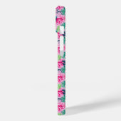 Monogram Pink Green Blue Floral Bright Tropical Case-Mate iPhone Hülle (Rückseite / Links)