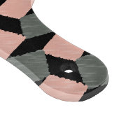 Monogram Pink Grey Geometric Ikat Square Pattern Schneidebrett (Ecke)