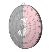Monogram Pink Grey White Girl House Party Dartscheibe (Vorderseite rechts)