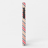 Monogram Pink Grey White Stripe Muster Case-Mate iPhone Hülle (Hinten/Links)