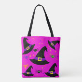 Monogram Pink Hexen Halloween Hats Tasche (Rückseite)