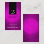 Monogram Pink Lila Consultant-Visitenkarte Visitenkarte (Vorne/Hinten)