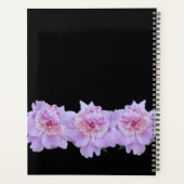 Monogram Pink Lila Peonies Chic Retro Typografie Planer (Rückseite)