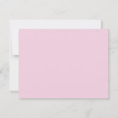 Monogram Pink Minimalistisch Modern Script Custom Mitteilungskarte (Rückseite)