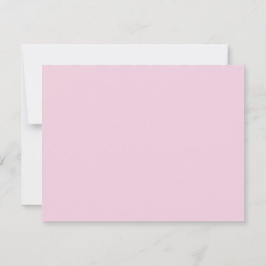 Monogram Pink Minimalistisch Modern Script Custom Mitteilungskarte (Rückseite)