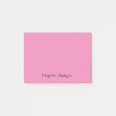 Monogram Pink Moderne Minimalistische Feminine Post-it Klebezettel (Vorderseite)