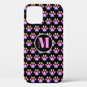 Monogram Pink Paw Print Case-Mate iPhone Hülle
