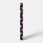 Monogram Pink Paw Print iPhone Hülle (Linke Seite)