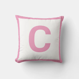 MONOGRAM PINK PINK DOPPELTE Kissen Kissen Kissen