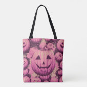 Monogram Pink Pumpkin Halloween Tasche (Rückseite)