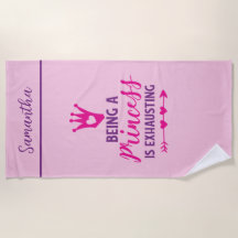 Monogram Pink Purple Being Princess ist anstrengen