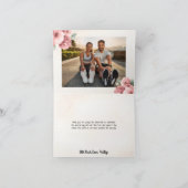 Monogram Pink Sneaker Floral Foto Brautparty Dankeskarte (Innenseite)