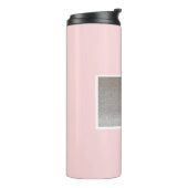 Monogram Pink Sparkle Therbler Thermosbecher (Nach links gedreht)