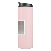 Monogram Pink Sparkle Therbler Thermosbecher (Nach rechts gedreht)
