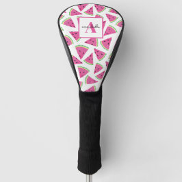 Monogram Pink Tropical Watermelon Muster Golf Headcover