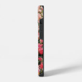 Monogram Pink Tulip Blume iPhone Case Hülle (Linke Seite)