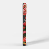 Monogram Pink Tulip Blume iPhone Case Hülle (Rechte Seite)