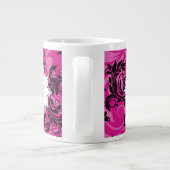 Monogram Pink und Black Scrolled Jumbo 20 oz.Tasse Jumbo-Tasse (Rückseite)