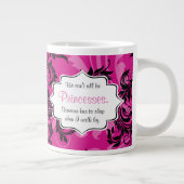 Monogram Pink und Black Scrolled Jumbo 20 oz.Tasse Jumbo-Tasse (Rechts)