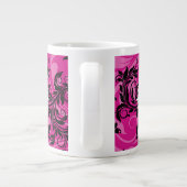 Monogram Pink und Black Scrolled Jumbo 20 oz.Tasse Jumbo-Tasse (Rückseite)