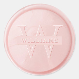Monogram Pink Wax Siegel Sticker
