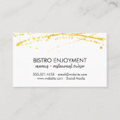 Monogram Pinselgoldspatter Visitenkarte (Rückseite)