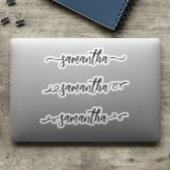 Monogram-Pinselschrift mit handgeschriebenem Namen Aufkleber