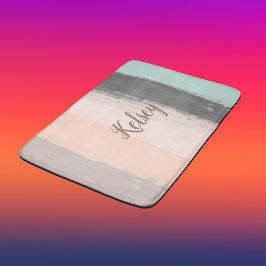 Monogram Pinselstriche farbenfroh | Badematte