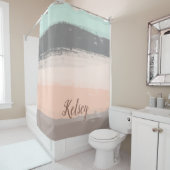 Monogram Pinselstriche farbenfroh | Duschvorhang (Beispiel)