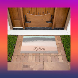 Monogram Pinselstriche farbenfroh | Fußmatte