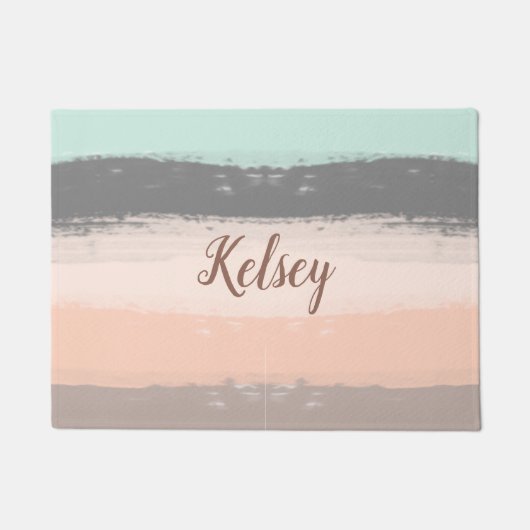 Monogram Pinselstriche farbenfroh | Fußmatte (Vorderseite)